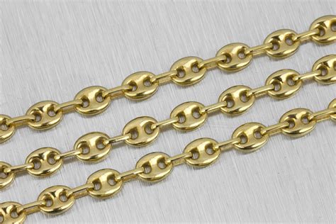 mens gold gucci link chain|puffed gucci link gold chain.